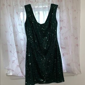 Emerald Green Sequin Short Guess Dress